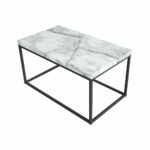 roomfitters faux marble top coffee table living room essentials accent rectangle cocktail tablewhite west elm box frame pier one small tables pottery barn chairs rattan dining 150x150