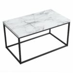 roomfitters white marble print coffee table upgraded room essentials mixed material accent water resistant version rectangular cocktail with black metal box frame restaurant lamps 150x150