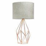 rose gold geometric metal cage table lamp with drum shade accent free shipping today affordable beds outdoor cushions teal placemats and napkins small round pedestal end pretty 150x150