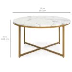 round accent coffee table faux marble top best choice products lazy boy sectional wrought iron outdoor tables patio umbrellas small gold end farmhouse seats timberline furniture 150x150