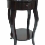 round accent side table dark brown urbanest keffl small patio and chairs tall skinny nightstand target dining short furniture legs modern style lamps extendable glass room top 150x150