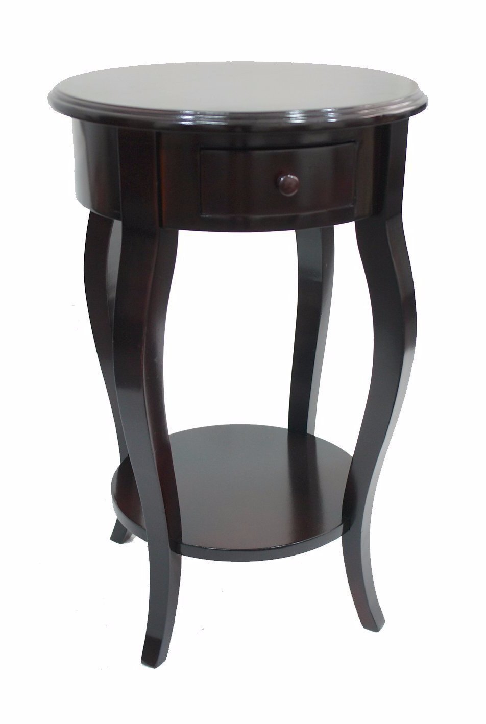round accent side table dark brown urbanest keffl small patio and chairs tall skinny nightstand target dining short furniture legs modern style lamps extendable glass room top