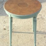 round accent table blue inlaid wood distressed small side sweetiesattic etsy charcoal grey coffee chrome glass end tables vita silvia slim modern living room thomasville plans 150x150
