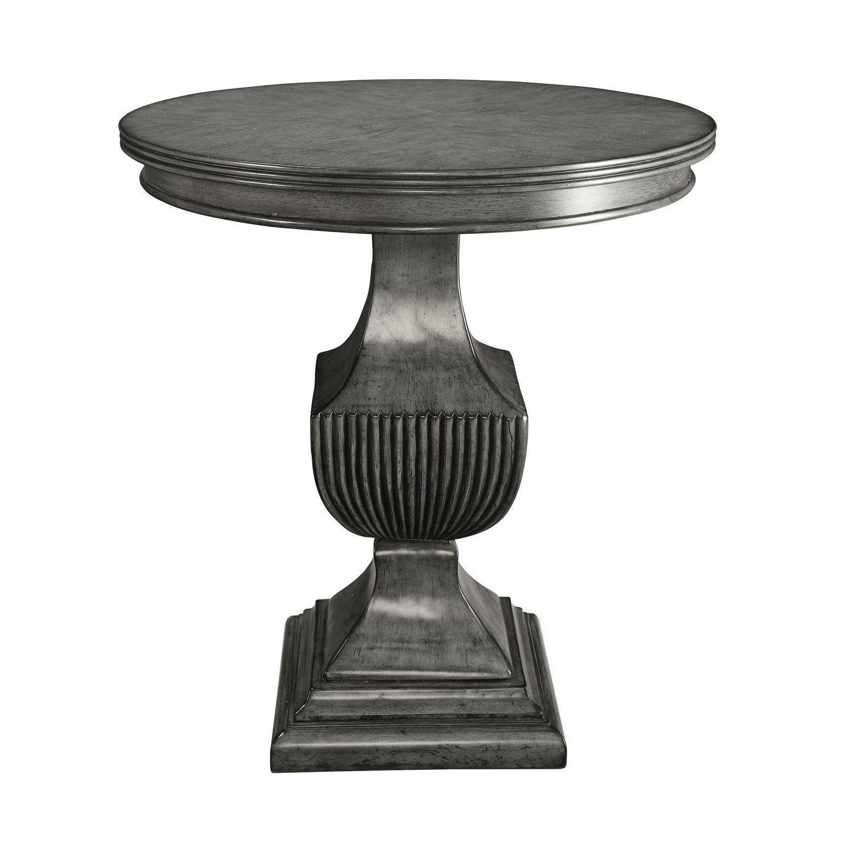 round accent table burnished grey gray parker gwen dining pedestal base only modern and contemporary furniture small living room decorating ideas red black end tables legs for
