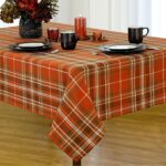 round accent table covers inch decorative plaid fabric harvest cotton woven tablecloth for small side and tables marble chairs tall skinny nightstand outdoor patio lights dining 150x150