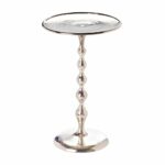 round accent table turned spindle stand dining high vwl aluminum polish hammered top tables kitchen west elm box frame storage cabinet transparent cover ikea garden rough wood 150x150