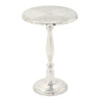 round aluminum pedestal accent table free shipping today black white wicker coffee oriental desk lamp flannel backed vinyl tablecloth small slim bedside target bar cart mats and 150x150