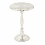round aluminum pedestal accent table free shipping today drum furniture high end lamps for living room kids and chairs target grill utensils outdoor dining solid pine piece white 150x150