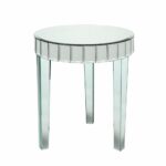 round beveled mirror end table silver stylecraft products distressed grey quatrefoil with accent foot console folding dining set piece living room glass half white bedroom antique 150x150