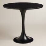 round black saarinen style tulip accent table plus world market marble gold coffee rustic kitchen trolley kmart wood dining nest country decorating ideas square end nickel lamp 150x150