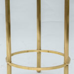 round brass accent table with mirrored top dsc excellent condition for west palm beach door saddle diy dining christmas runner pattern small coffee tables black wicker outdoor 150x150