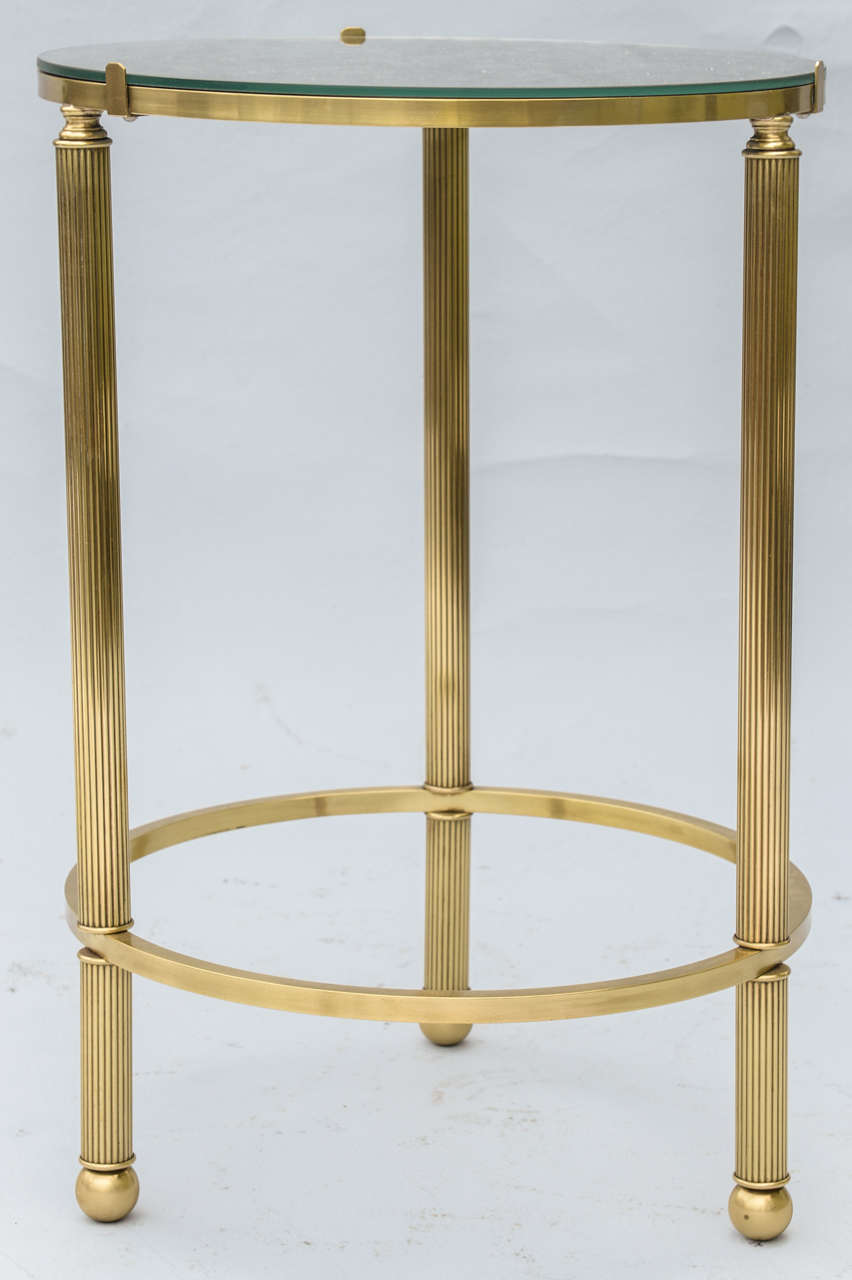 round brass accent table with mirrored top dsc excellent condition for west palm beach oak nightstand wine cabinet rustic end tables elm arch lamp drop leaf coffee kitchen and