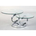 round circles tier chrome metal and glass accent tables with transparent table top legs base living room furniture livin smlf source gray side wood edmonton west elm outdoor 150x150