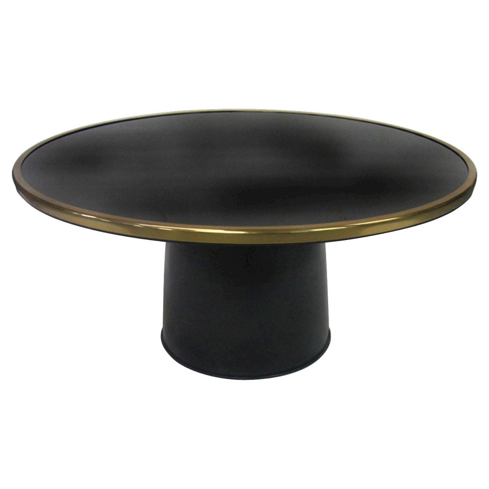 round coffee table black gold nate berkus accent with marble top umbrella base antique end tables small drop leaf kitchen chairs vintage phone dining room furniture decorative