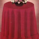 round decorator tablecloth fashion solid color accent selection woven table linen ruffled edge burgundy red home kitchen small porch outdoor teak side west elm coffee interior 150x150