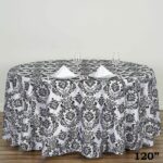 round flocking damask tablecloths tablecloth damasks accent table covers asian style floor lamps nightstand legs mersman inch small living room triangle ikea home deco side cloth 150x150