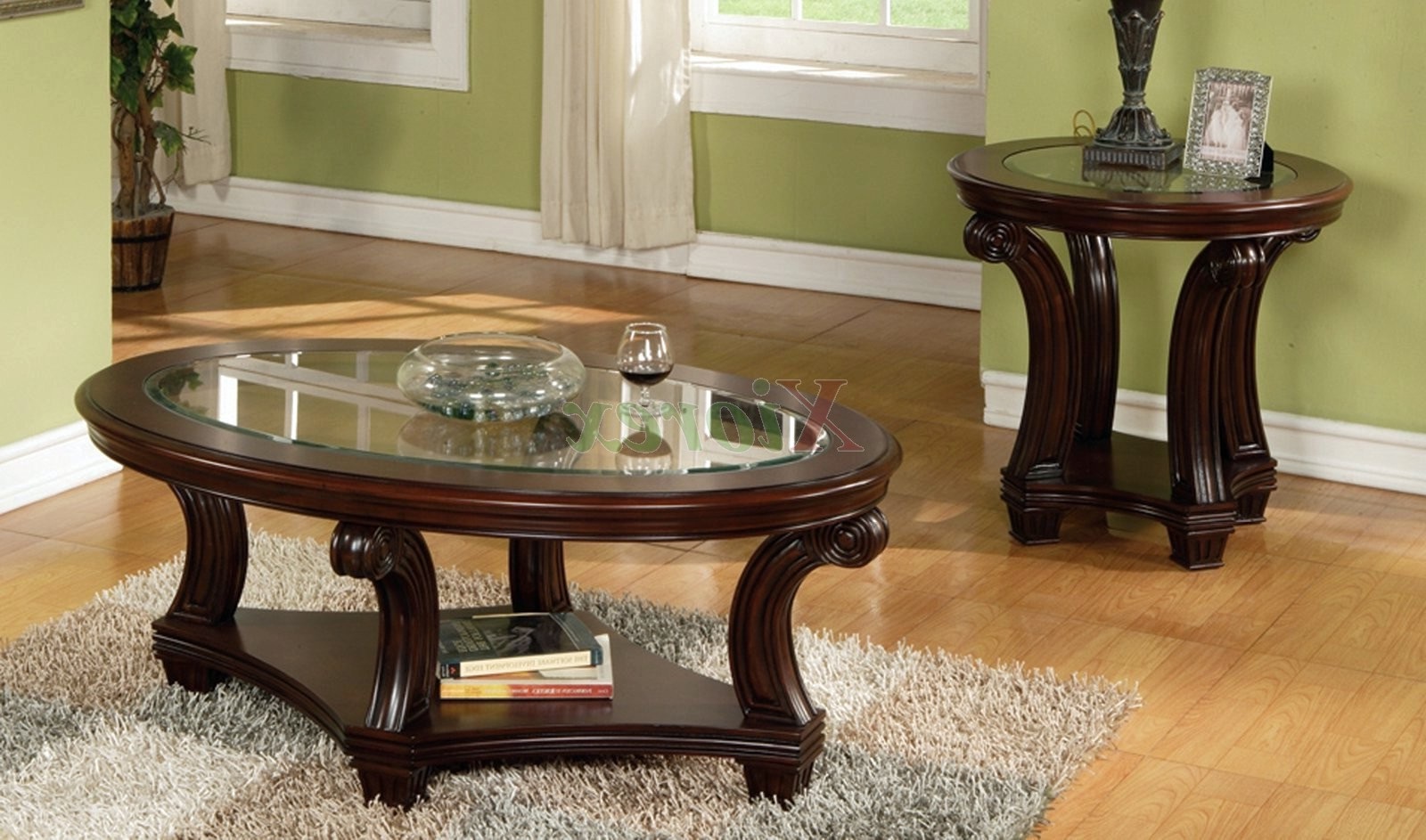 round glass coffee tables modern furniture america carnes dark cherry piece accent table set wood acrylic ikea carpet and tile transition strips garden side dining room tiffany