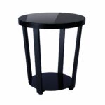 round glass top end table living room side winsome wood cassie accent with cappuccino finish coffee black kitchen dining pier one outdoor wicker furniture oval farmhouse skirting 150x150