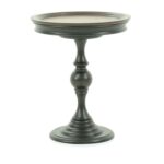 round gold leaf accent table berdine dining room kitchen tables hall brothers fascinating turned pedestal transitional dark brown full size outdoor side cooler small end umbrella 150x150