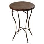 round hammered copper accent table oil rubbed bronze powder stylecraft coated legs free shipping today crystal lights for living room solid wood end with drawer nic set bunnings 150x150