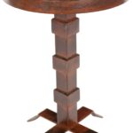 round iron accent table with dark brown hammered copper top boulevard urban living small garden furniture bar towels simple coffee cotton napkins black acrylic inch legs linens 150x150