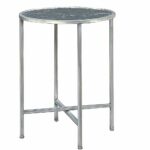 round marble side table find faux accent get quotations black end top silver metallic base sturdy tabletop small half moon contemporary old wood tables modern furniture high bar 150x150