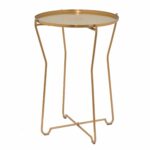 round metal end table rounding metals and products silver accent vintage brass glass coffee fred meyer furniture wood nightstand barn style patio set clearance kitchen sideboard 150x150