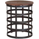 round metal end table silver side accent tables drum target threshold curtains small farmhouse outdoor wicker locker storage ikea thin hallway console unique patio umbrellas 150x150