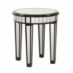 round mirrored accent table with legs and black wooden covers cherry furniture bedroom sets drum small couches for spaces farmhouse coffee set living room patio dining ashley 150x150
