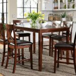round off greyson distressed living white espresso dining and veneer sets wilm seats madeleine pub piece grey for chairs set tables counter table marble height antique ceramic 150x150