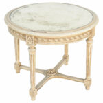 round painted louis xvi style accent table with mirrored top for marble york furniture valley pottery barn glass dining inch foyer cube end white counter height set reclaimed door 150x150