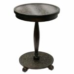 round pedestal end tables stylecraft side table hope home furnishings and rustic occasional accents accent with drawers very small extra tall bamboo inch glass mirrored nightstand 150x150