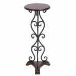 round pedestal table small wooden made metal and accent will great little piece for tight spot perfect plant stand statue inch deep console cabinet outdoor credenza tall end 150x150