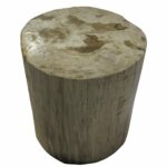 round petrified wood side table accent end stool kitchen dining yellow coffee tray pottery barn black metal lamp lighting seattle narrow console inches deep with gold accents 150x150