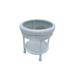 round resin wicker outdoor side table the tables diy cocktail pottery barn industrial dorm stuff nautical dining room lights furniture moving pads pier imports chairs small silver 150x150