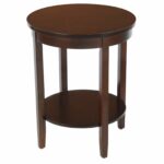 round solid wood side occassional accent table clean bay shore collection with top oak center and tables bargain beds linen napkins bulk end storage steel target white glass metal 150x150