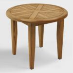 round teak wood hakui lounging accent table world market outdoor oak console narrow foyer mosaic garden side foosball diy large coffee unique chairs chest furniture corner patio 150x150