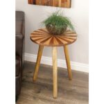 round yes winsome end tables accent the brown litton lane sasha table wooden color wheel inspired small counter height dining set target mission coffee fall runner patterns free 150x150