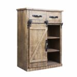 rustic barn door wood end table console accent with cabinet farmhouse storage country vintage furniture kitchen dining retro designer small armchair tier unusual bedside lamps 150x150