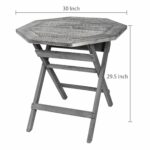 rustic barnwood gray pine wood folding octagonal patio accent bistro white table with umbrella hole screw wooden legs ashley furniture metal nesting tables classic bedroom 150x150