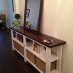 rustic chic console table for the home furniture tall thin accent entryway with mirror storage love you could also just hang wall and have more space this would great place 150x150