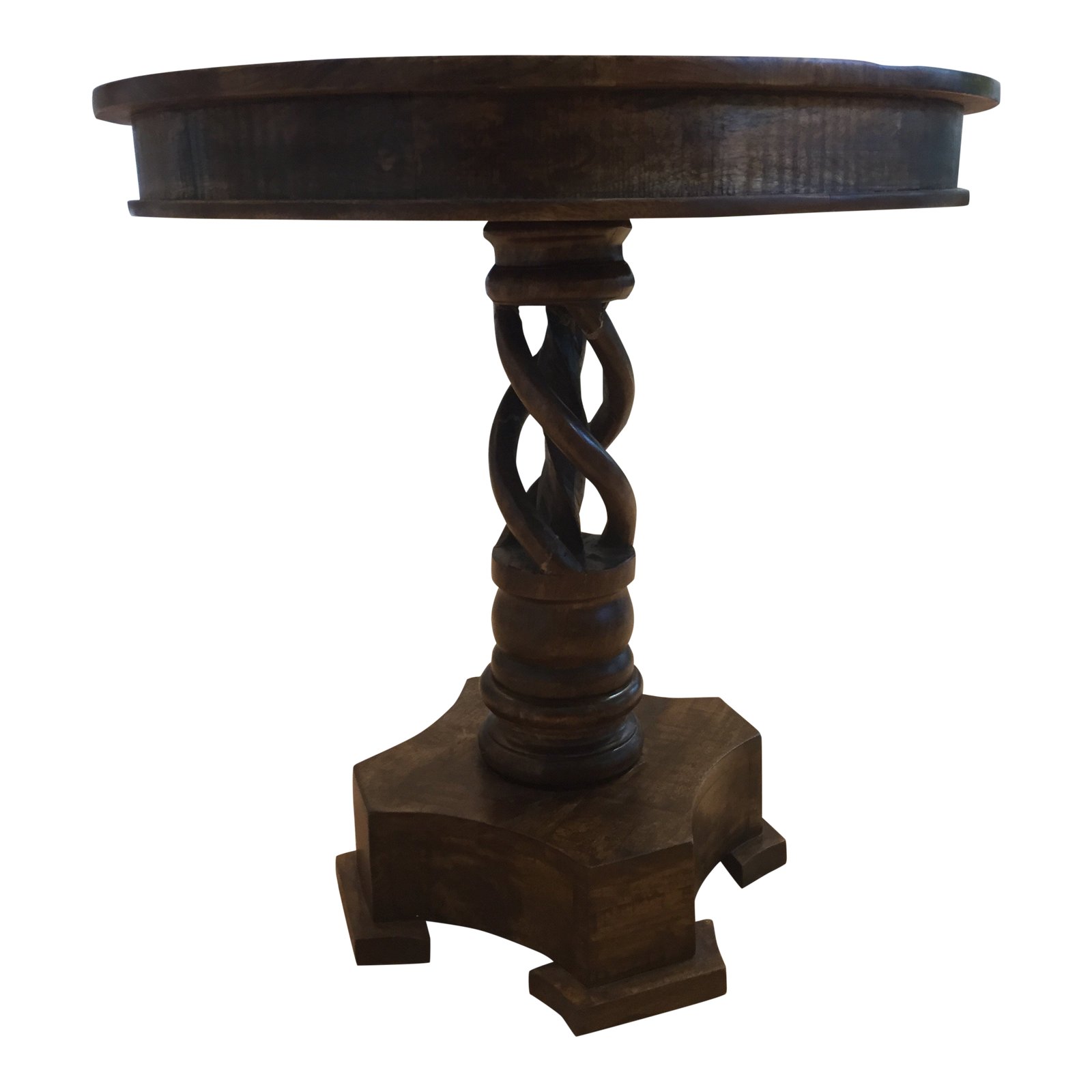 rustic crestview bengal manor mango wood twist accent table chairish twisted art pottery barn ikea lighting outdoor iron side cherry end tables with drawer round coffee cloth