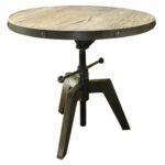 rustic industrial style round wood metal accent table made from and reclaimed outdoor patio dining sets clearance bath beyond area rugs inch high end distressed white tables 150x150