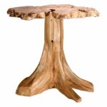 rustic log burl accent table american made custom furniture wood tan leather chair portable maroc farmhouse and chairs for entryway living room storage chest front entry high end 150x150