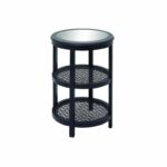 rustic reflections tier round accent table black gardner white from furniture small end tables ikea bistro garden ceramic outdoor side leg kit dining room names living spaces 150x150