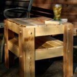 rustic side table made with pallet wood woodworking for mere mortals rusticpatiosidetablemadefromapallet diy outdoor used grit rough sandpaper mostly clean off dirt and stopped 150x150