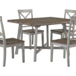 rustic two tone table and chair set ruby gordon home products standard furniture color fairhaven harrietta piece accent dining sets small chairs for living room glass side tables 150x150