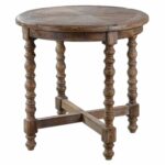 rustic wood spindle leg end table with sunburst top accent kitchen dining round plastic christmas tablecloths glass coffee gold legs pottery barn black tables small cabinet doors 150x150