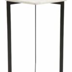 rys accent table with hexagon white faux marble top black iron base side tables alan decor bbq grill mid century modern round coffee casual dining sets teak patio furniture thin 150x150