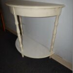 sac valley auctions lot half round accent table click below enlarge simon lee furniture small glass lamp stained light bulb room side coffee slate laminate door trim bath and 150x150